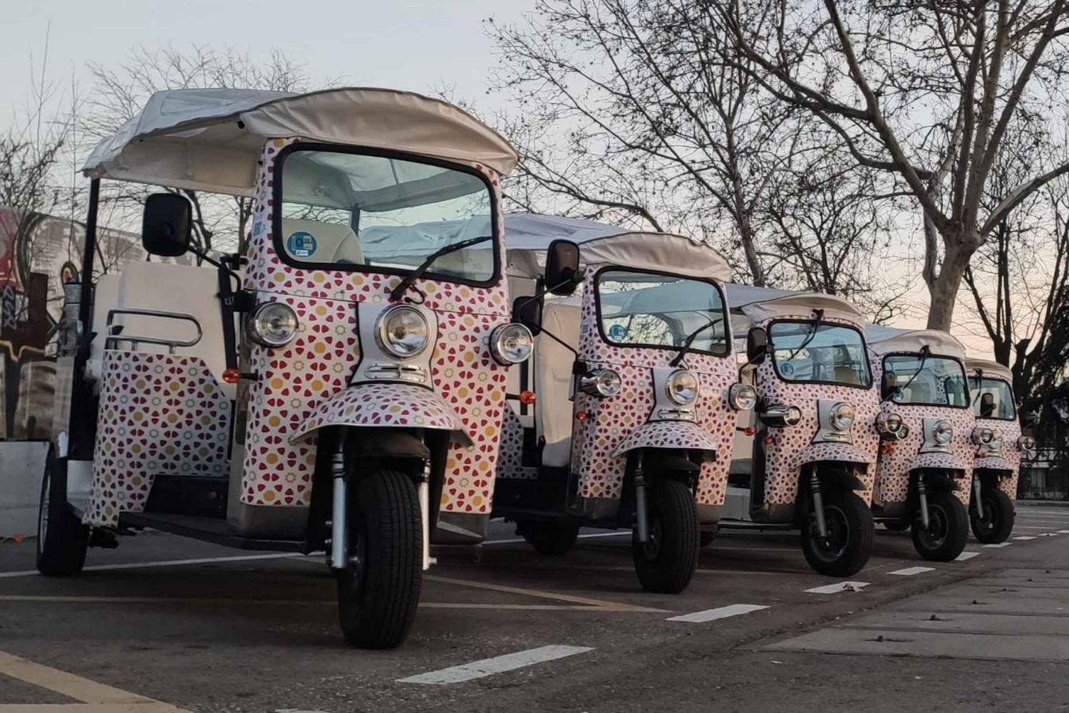 Madrid: Stadsrondleidingen - 6 zitplaatsen ecologische privétuk tuk