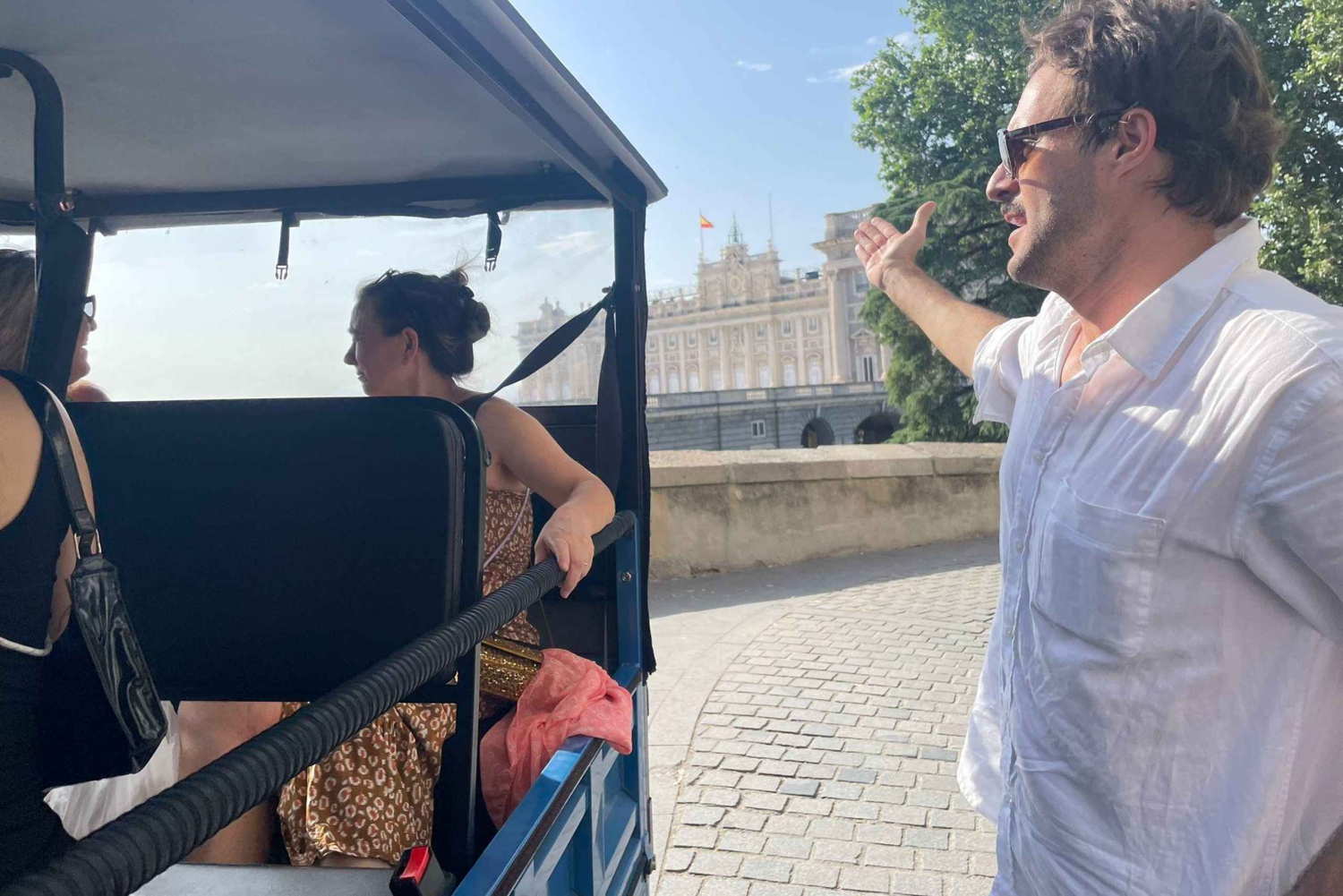 Madrids höjdpunkter: Tuk-Tuk-tur med hämtning (2 timmar)