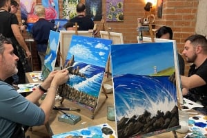 Madrid: Learn to paint, sip wine, enjoy snacks & music