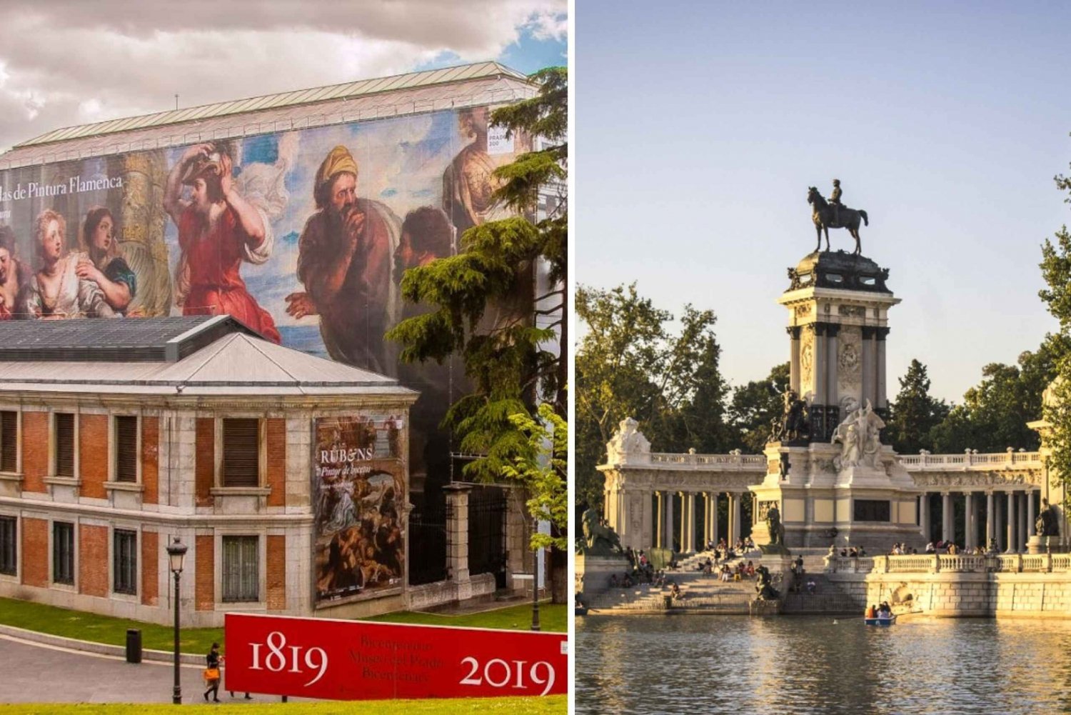 Madrid: Retiro-puisto ja Prado-museo.