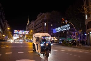 Madrid: Privat julebelysningstur med elektrisk tuk-tuk