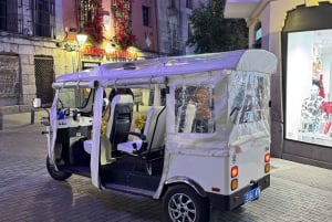 Madrid: Privat tur med julelys i tuk-tuk til rytmen av julesanger