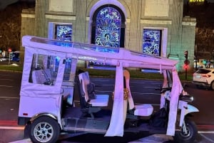 Madrid: Privat tur med julelys i tuk-tuk til rytmen av julesanger