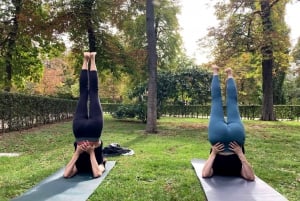 Madrid: Privat yogatime i Retiro Park