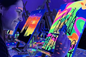 Madrid: Vin Gogh Glow Academy målar- och smuttkurser