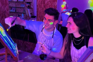 Madrid: Vin Gogh Glow Academy målar- och smuttkurser