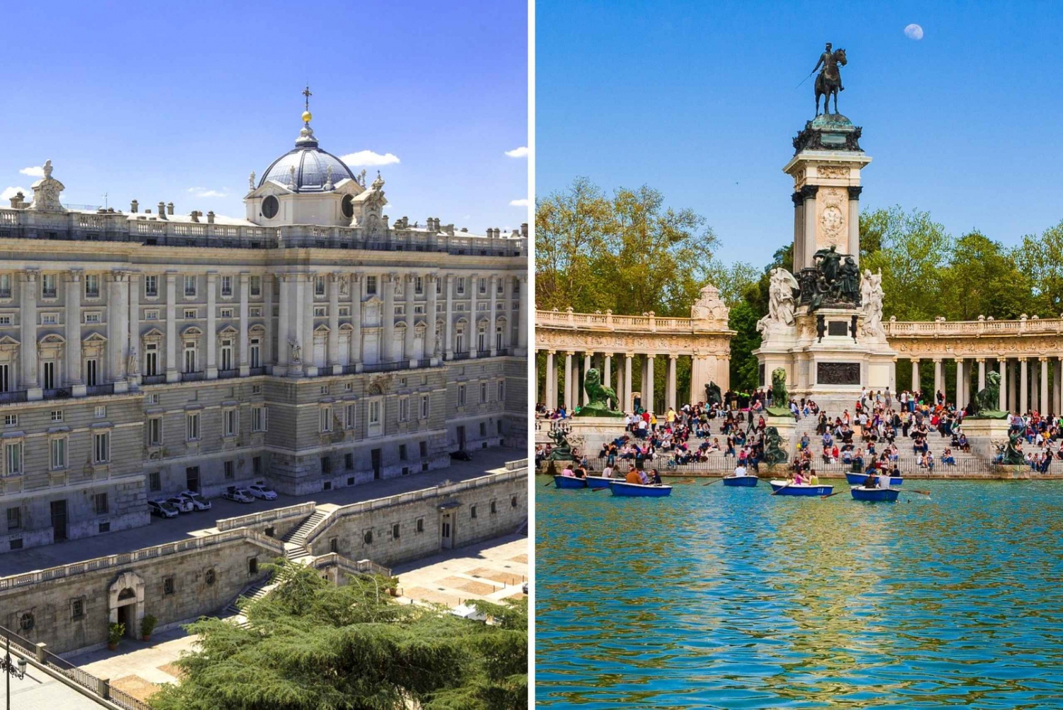 Madrid : visite coupe-file du palais royal et parc du Retiro
