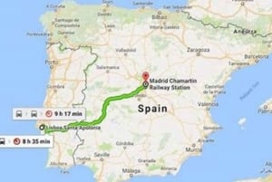 Transfer From Lisbon to Madrid up to 3Pax (Long Distance)