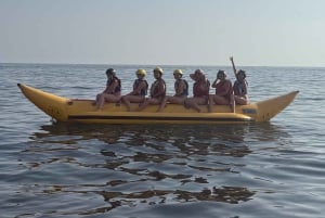 Banana boat in Malaga city, Playa del Palo