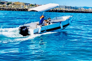 Benalmadena: 6-Seater Speedboat license-free Boat Rental