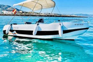 Benalmadena: 6-Seater Speedboat license-free Boat Rental