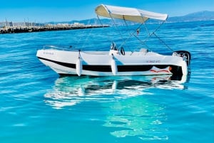 Benalmadena: 6-Seater Speedboat license-free Boat Rental