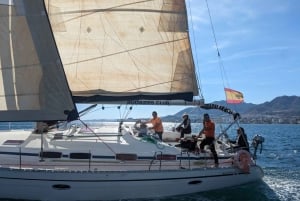 Day charter Benalmadena: views of the city in a sailboat.