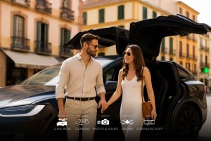 Designer Outlet Shopping + VIP Tesla X 360° byrundtur