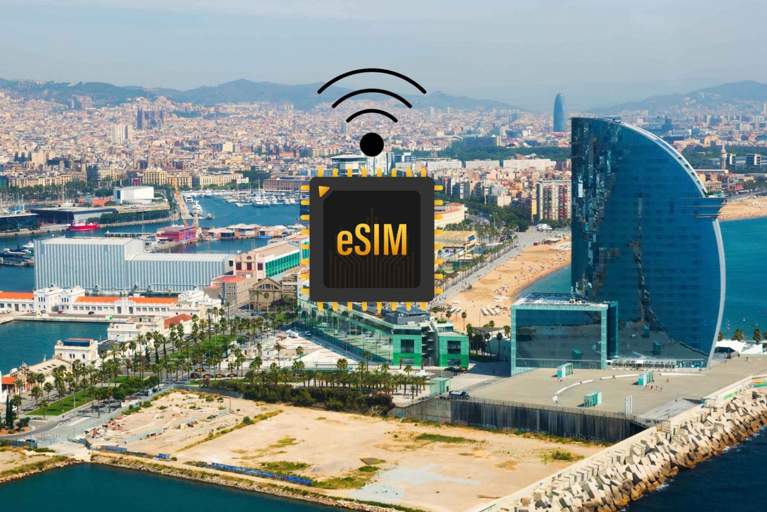 Barcelona: eSIM Internet Data Plan voor Spanje hoge snelheid 4G