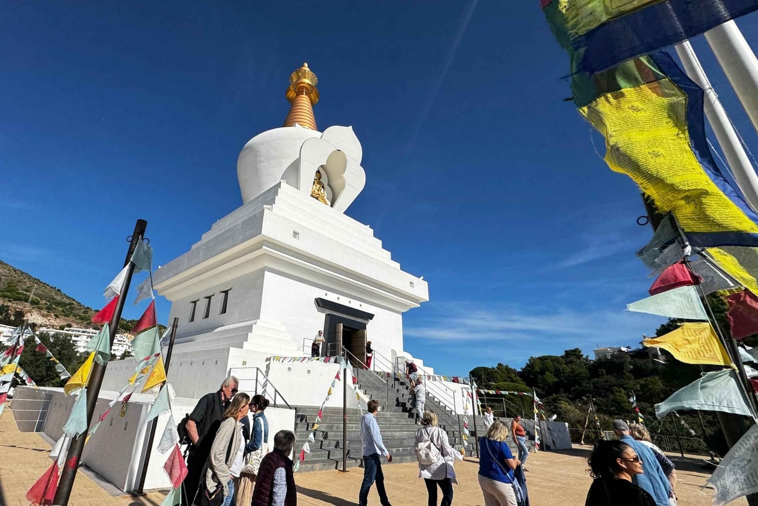 From Málaga: Colomares Castle & Stupa Viewpoint Tesla X Tour