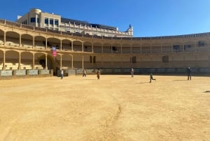 Depuis Malaga : Ronda, transport inclus, café, arène de tauromachie, tapas, boissons