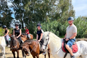 Guided horseback tour through the Guadalhorce Valley