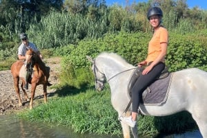 Guided horseback tour through the Guadalhorce Valley