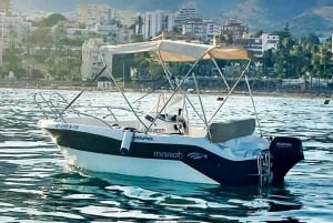 Malaga: 6-Seater Speedboat License-free Boat Rental