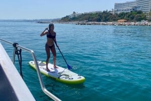 Málaga: Båttur med snorkling, vannaktiviteter og lunsj
