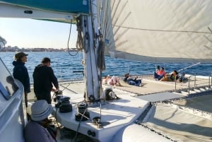 Malaga: Katamaran seglingskryssning med simning och valfri DJ