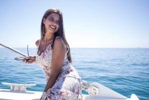 Malaga: Catamaran Sailing Cruise with Swimming & Optional DJ