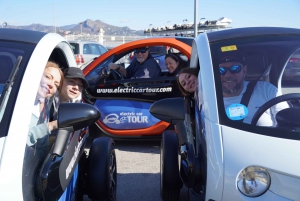 Malaga: Electric Car City Tour and Historic Center Walk