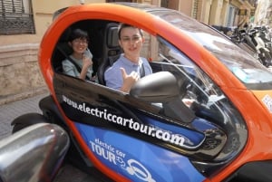Malaga: Electric Car City Tour and Historic Center Walk