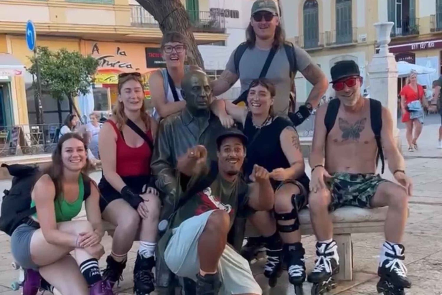 Malaga: stadsrondleiding op rolschaatsen, rolschaatslessen