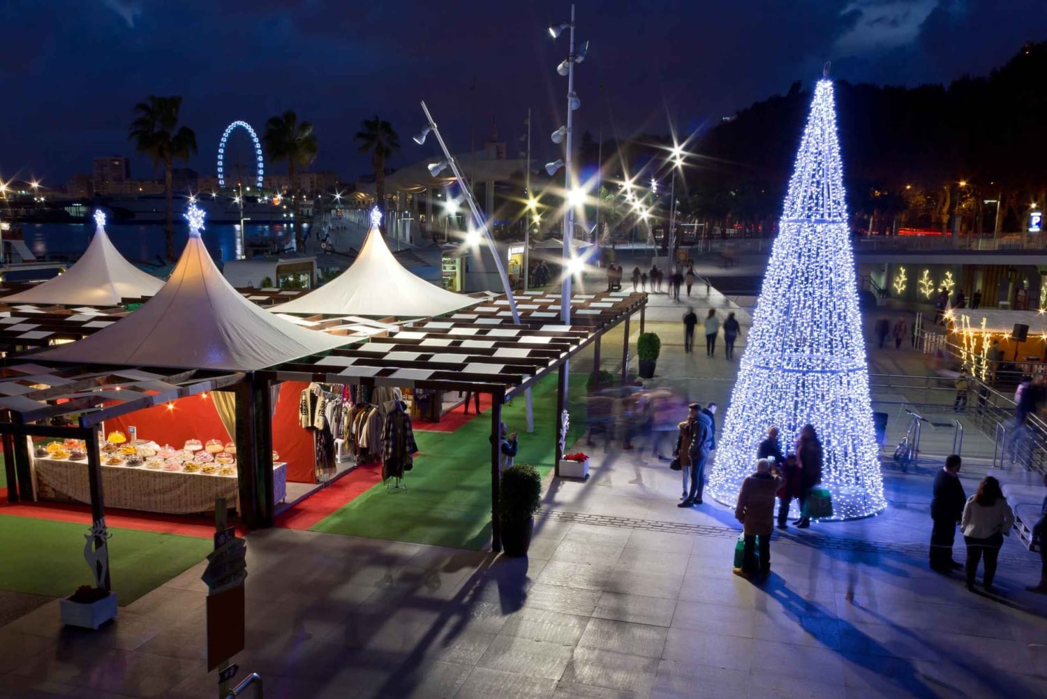 Les lumières festives de Málaga : une visite à pied privée de Noël