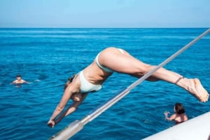 Malaga: Katamaranseiling med svømming og paellalunsj