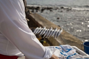 Malaga: Sardines On Skewers Show Cooking on the Beach