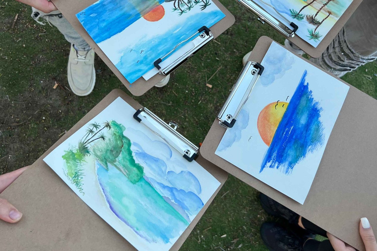 Málaga: Aquarell-Workshop am Strand