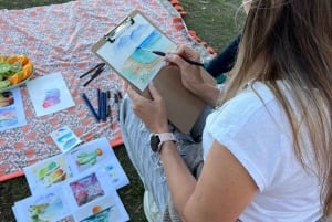 Málaga: Aquarell-Workshop am Strand