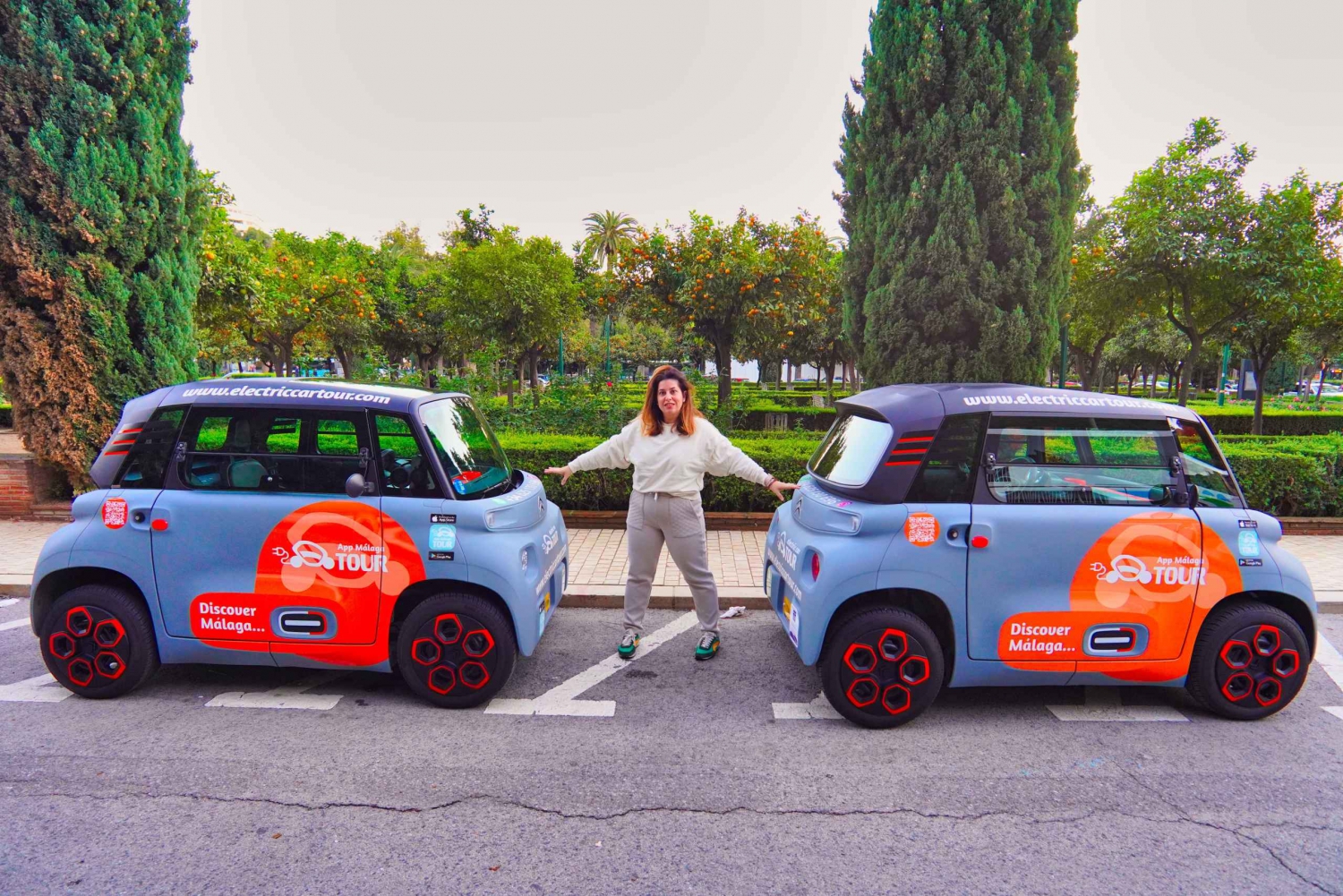 Malaga: Montains of Malaga Electric Car Rental with Lunch