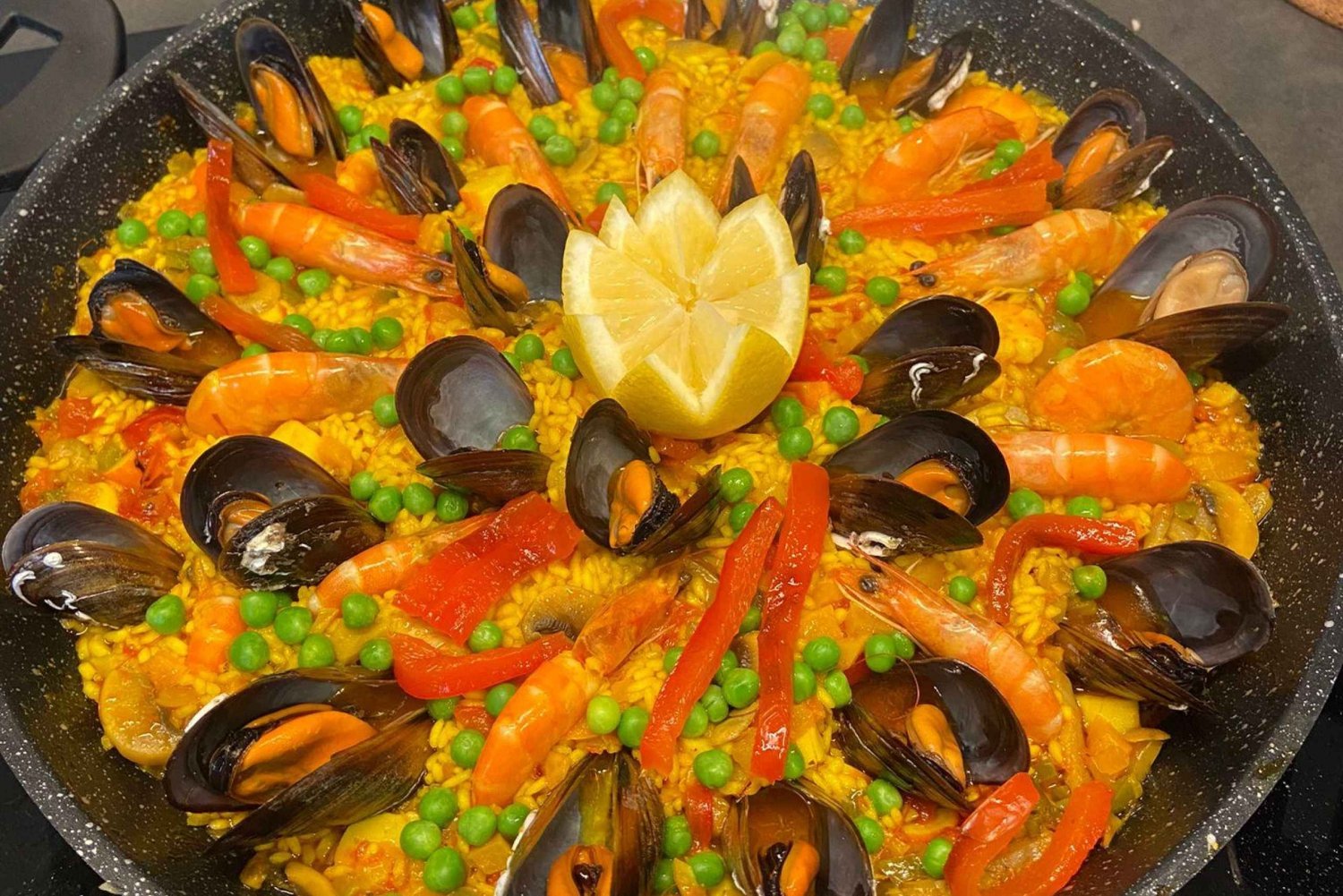 Paella kookles Málaga Andalusië España