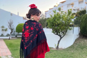 Photographie avec une robe traditionnelle de flamenco