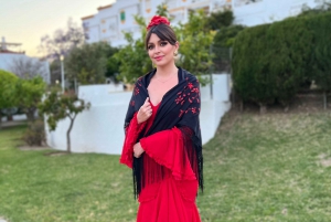 Photographie avec une robe traditionnelle de flamenco
