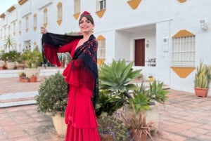 Photography with traditional flamenco dress