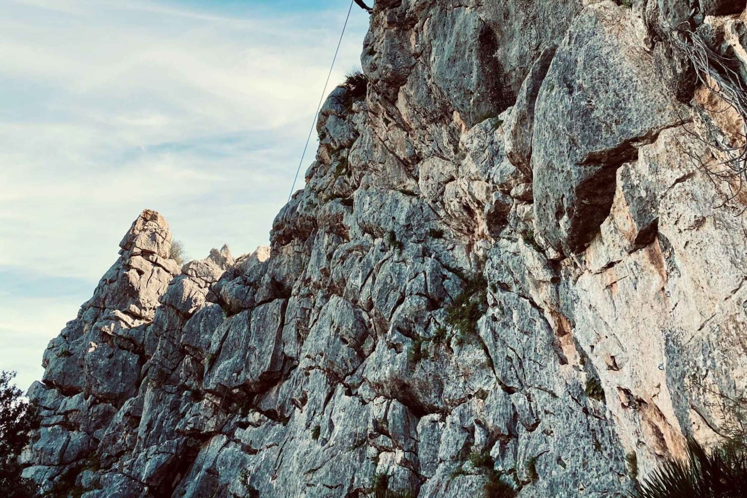 El Chorro: Bautismo escalada en alrededores Caminito del Rey