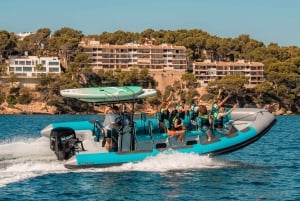Mallorca: 2 timers speedbåttur, besøk grotter, klipper og snorkling