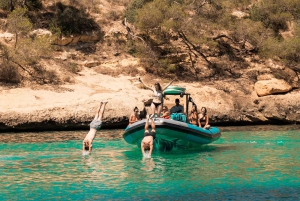 Mallorca: 2 timers speedbåttur, besøk grotter, klipper og snorkling
