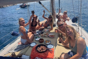 Alcudia: Utflykt med segelbåt och vin & tapas