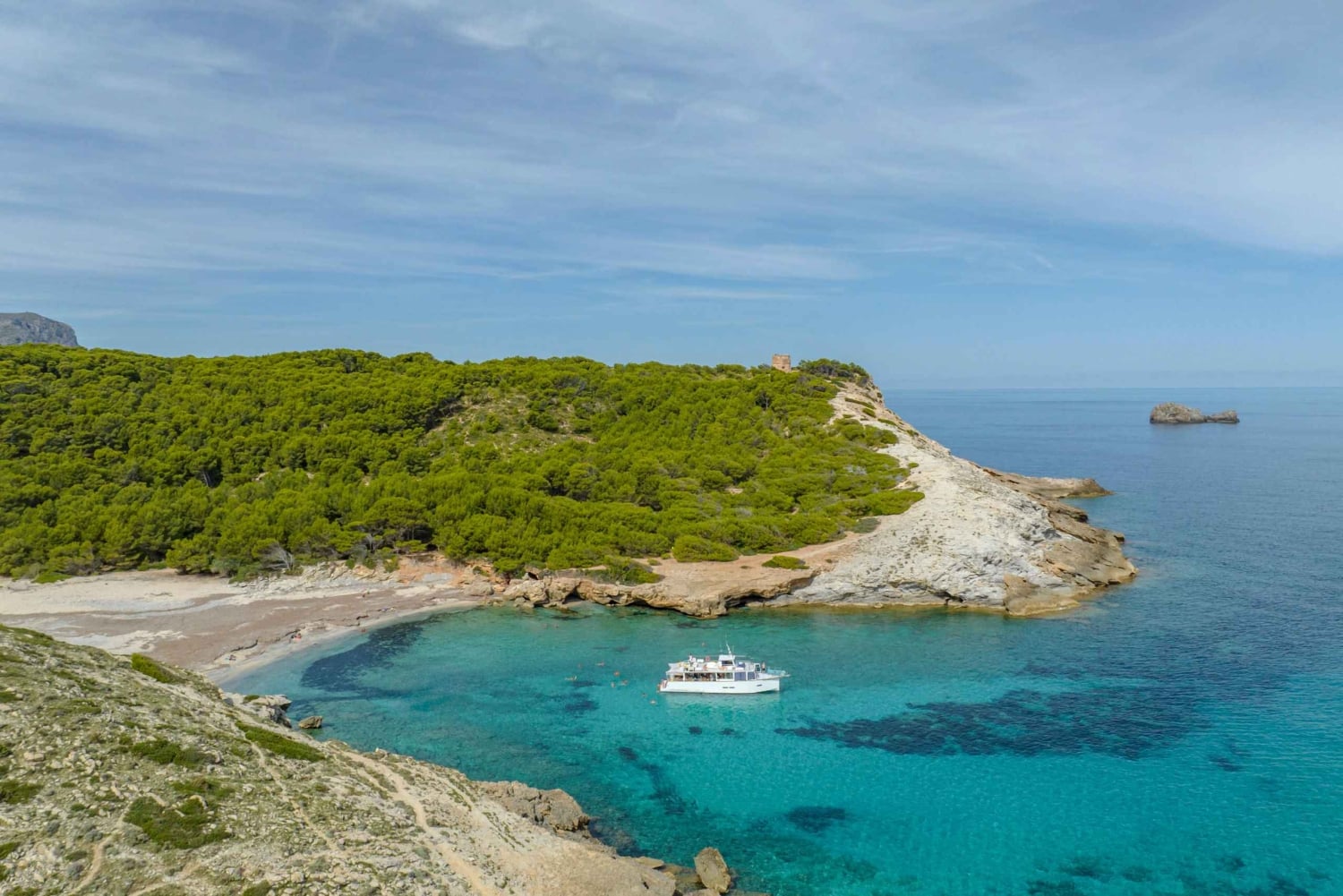 Utflukt på båt på ettermiddagen med drikke og snacks