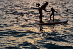 Majorque : dîner à bord d'un catamaran privé avec plongée en apnée et paddle surfing