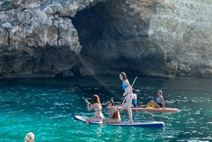 Majorque : dîner à bord d'un catamaran privé avec plongée en apnée et paddle surfing