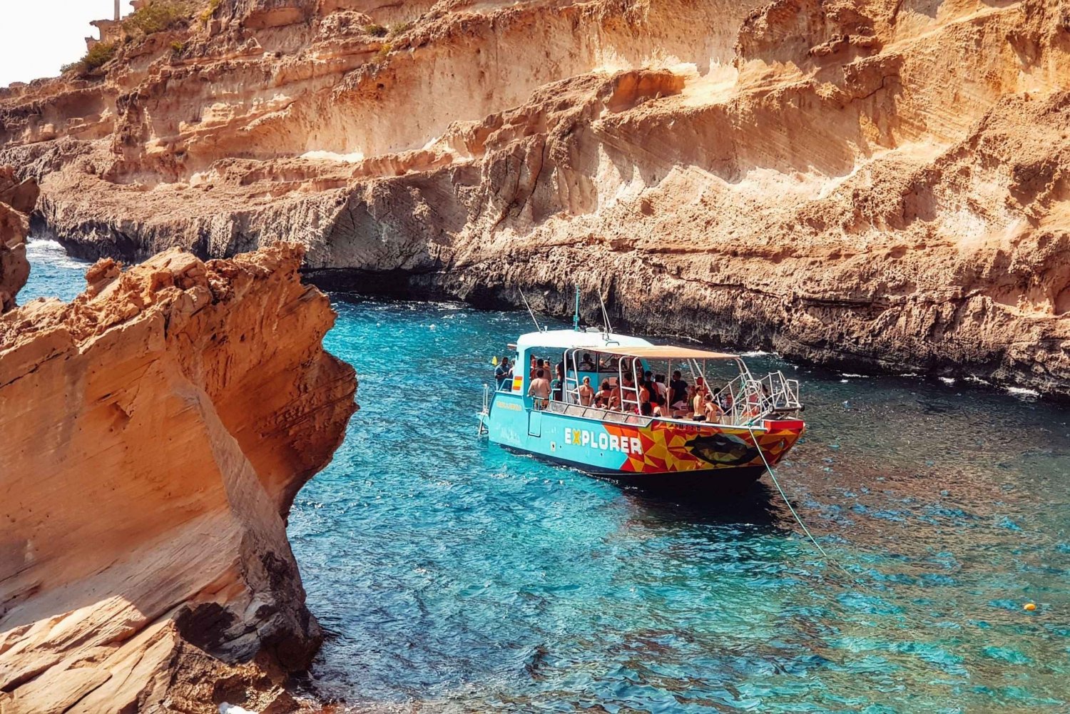 Mallorca: 2,5-timers bådtur med huler, klipper og grotter