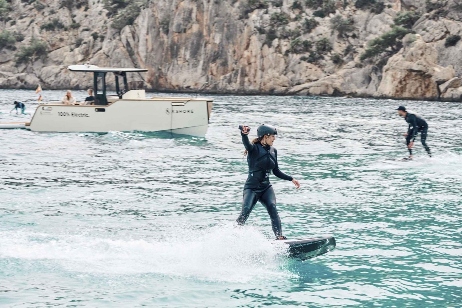 Mallorca: Aventura en barco eléctrico eFoil y Jetboard