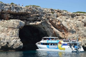 Mallorca: Bådtur langs østkysten i katamaran med glasbund